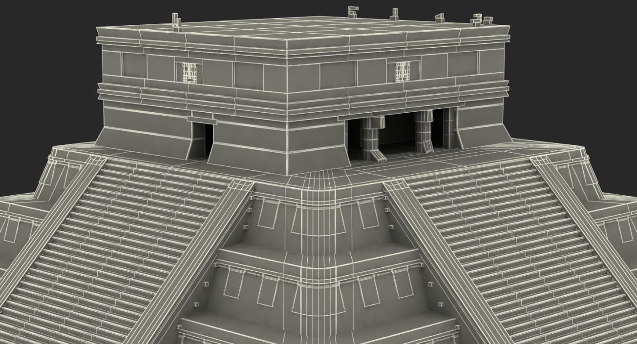 Kukulkan Temple Mayan Pyramid 3D model