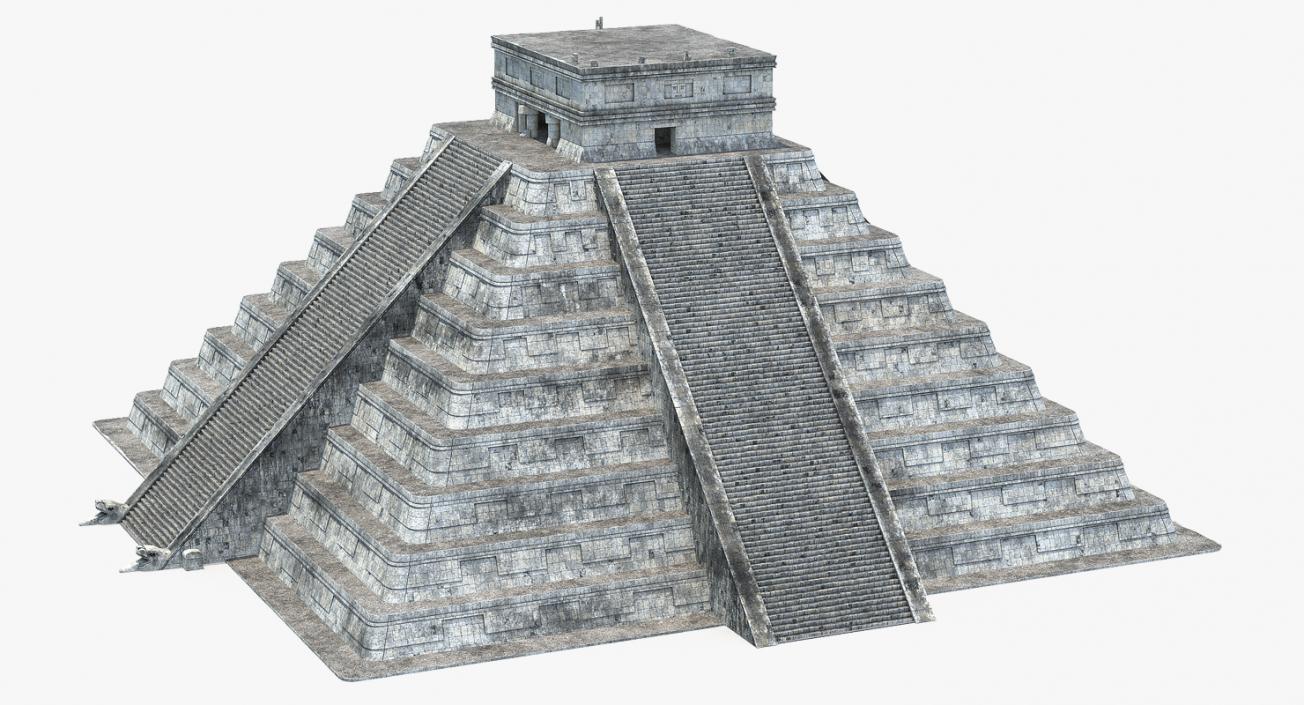 Kukulkan Temple Mayan Pyramid 3D model