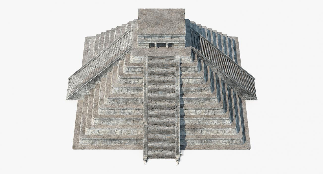 Kukulkan Temple Mayan Pyramid 3D model