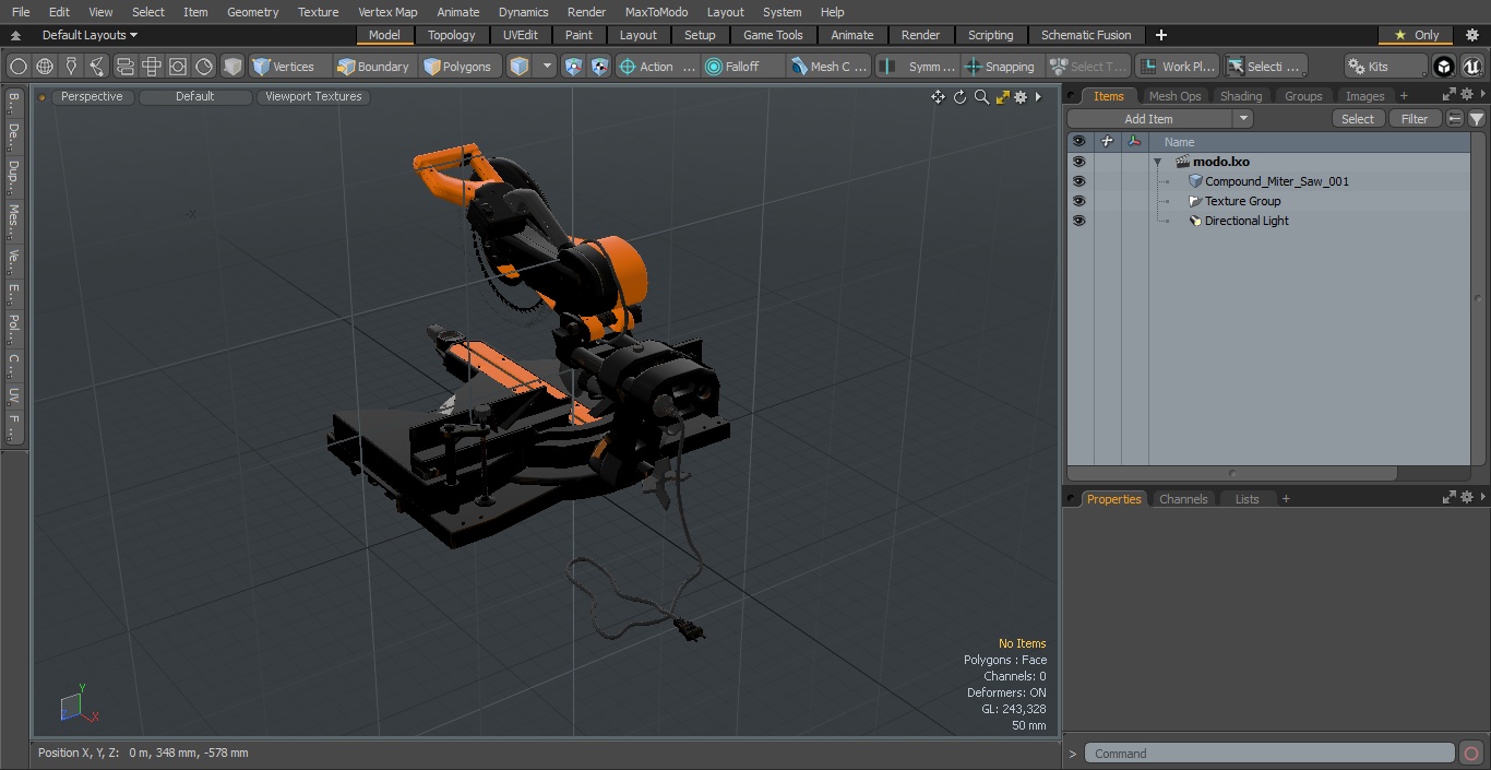 3D Compound Miter Saw model