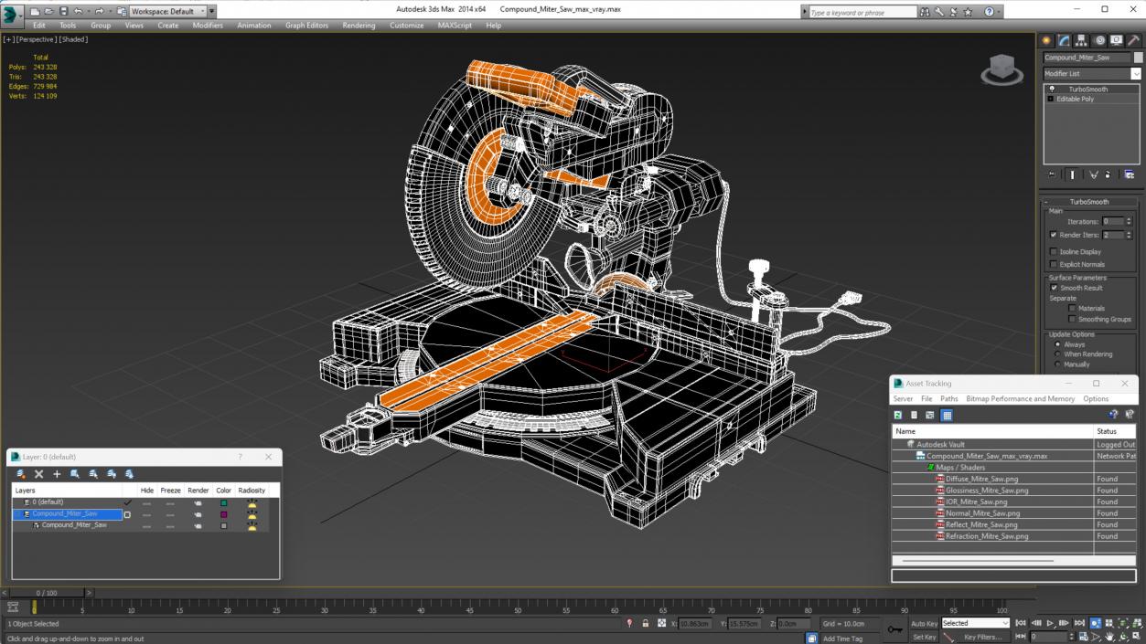 3D Compound Miter Saw model