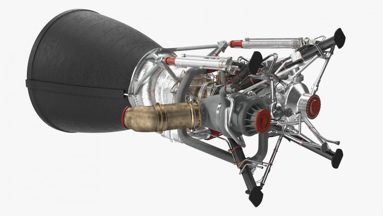 3D Rocket Engine RS 68 Detailed model