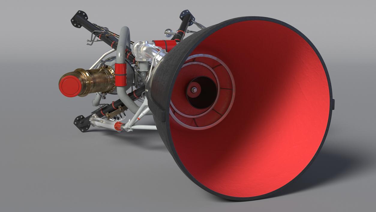 3D Rocket Engine RS 68 Detailed model