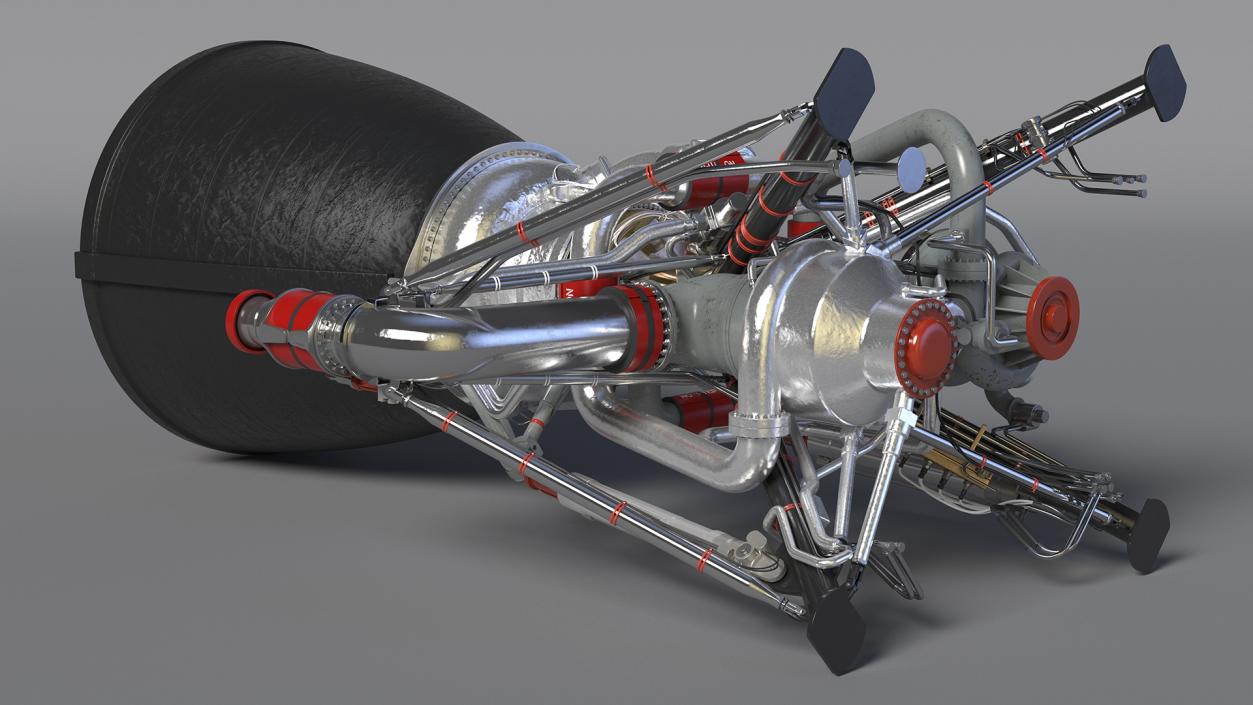 3D Rocket Engine RS 68 Detailed model