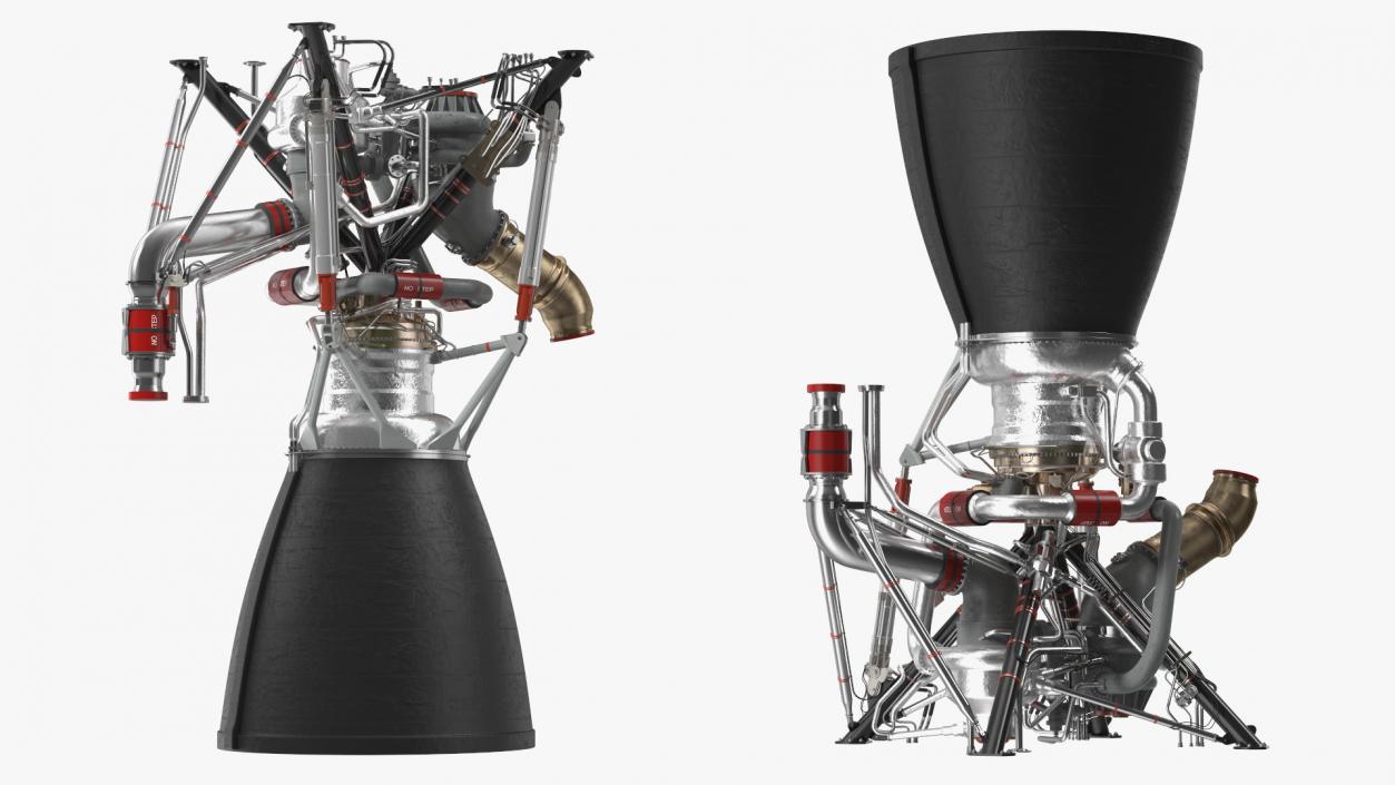 3D Rocket Engine RS 68 Detailed model