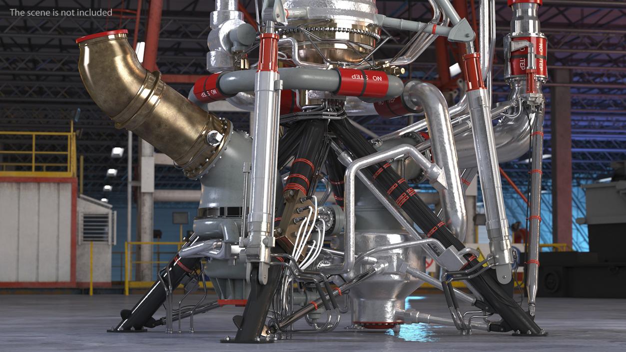 3D Rocket Engine RS 68 Detailed model