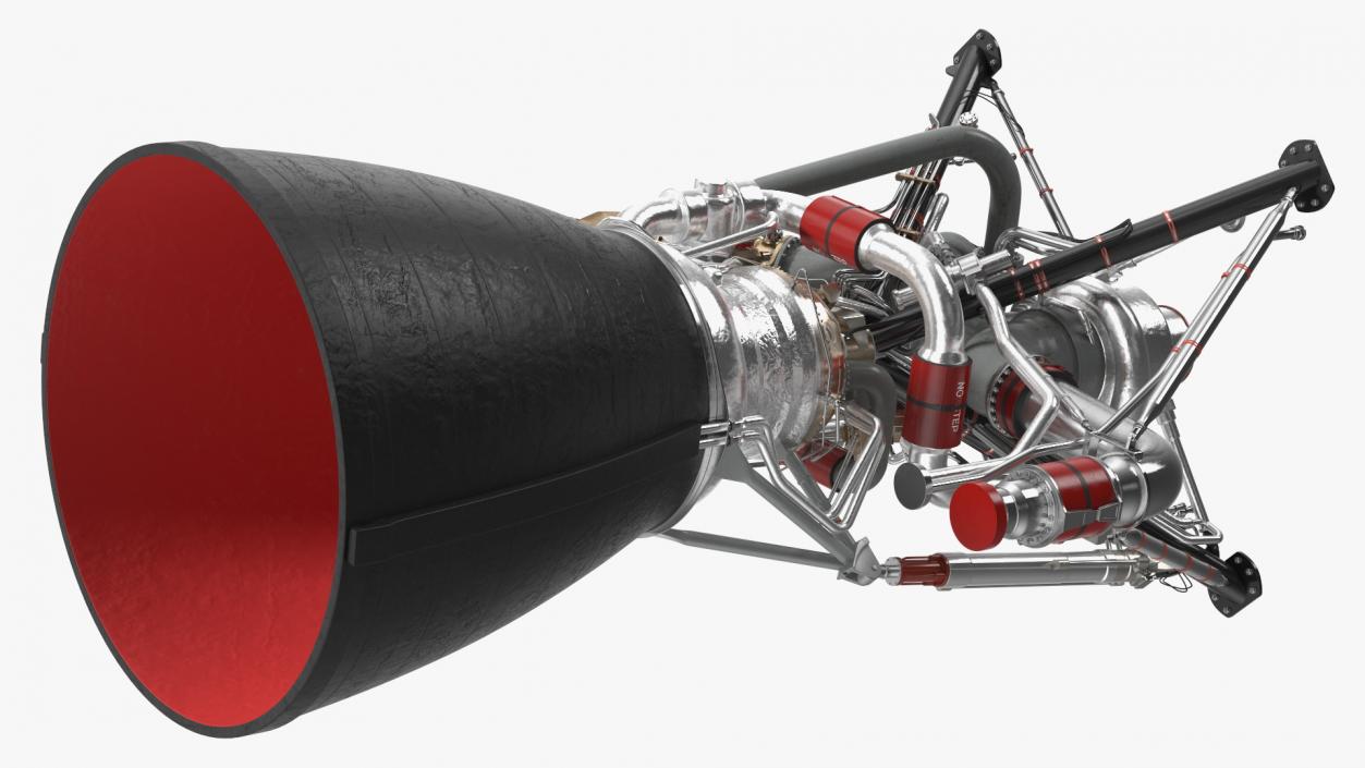 3D Rocket Engine RS 68 Detailed model