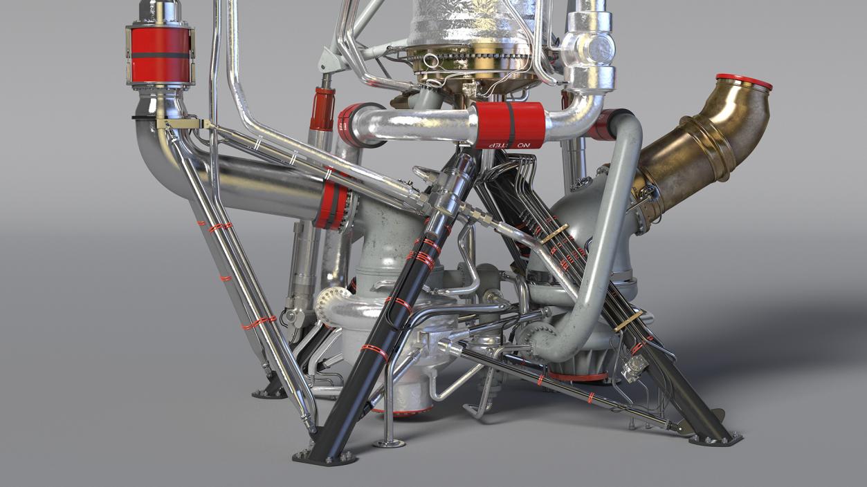 3D Rocket Engine RS 68 Detailed model