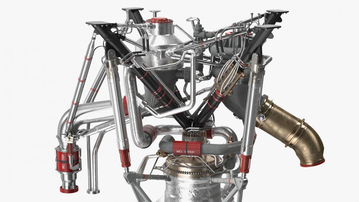 3D Rocket Engine RS 68 Detailed model