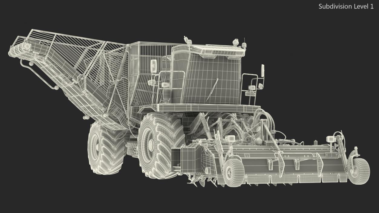 Self Propelled Beet Harvester Dusty Rigged 3D