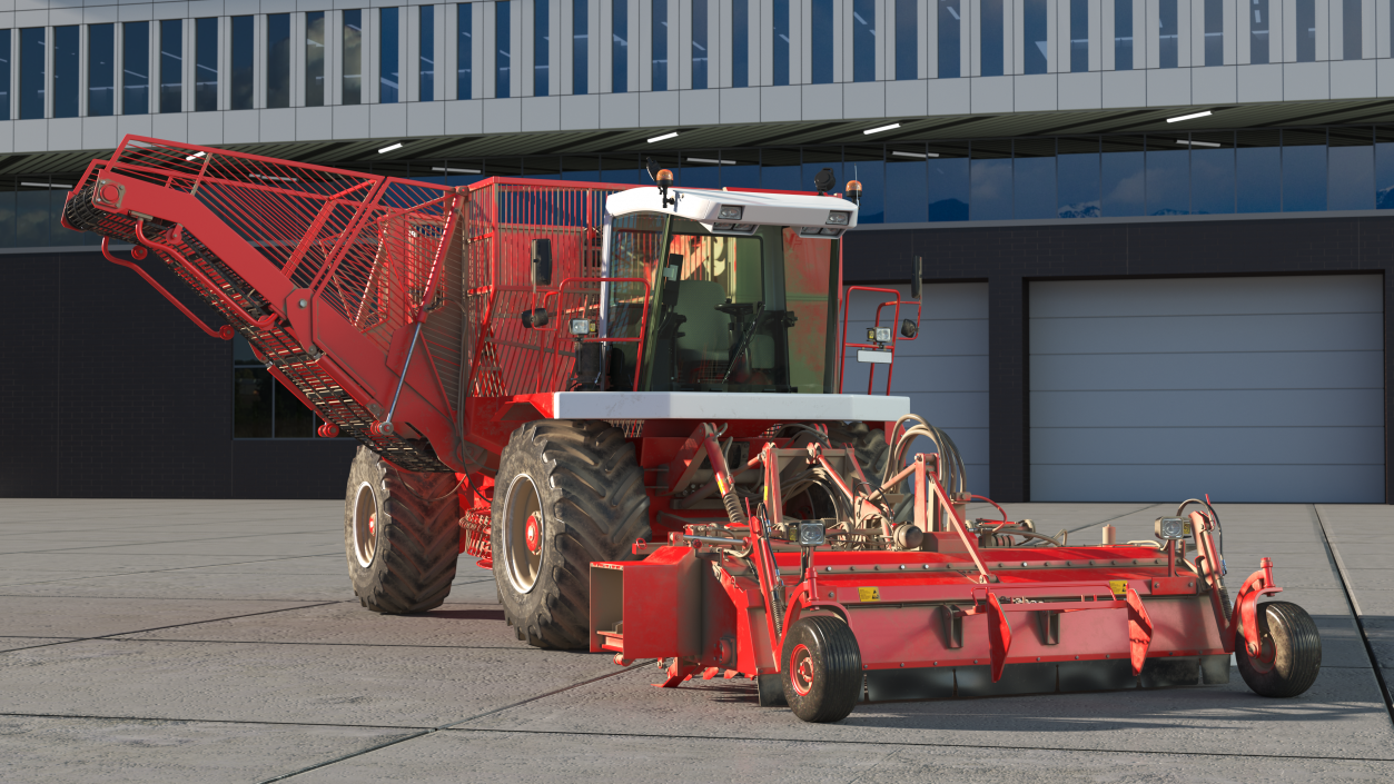 Self Propelled Beet Harvester Dusty Rigged 3D