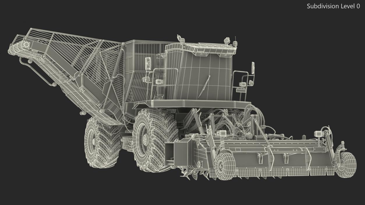 Self Propelled Beet Harvester Dusty Rigged 3D