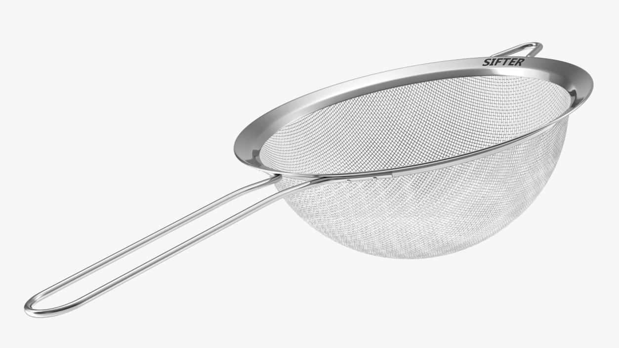 Fine Mesh Stainless Steel Strainer 3D model