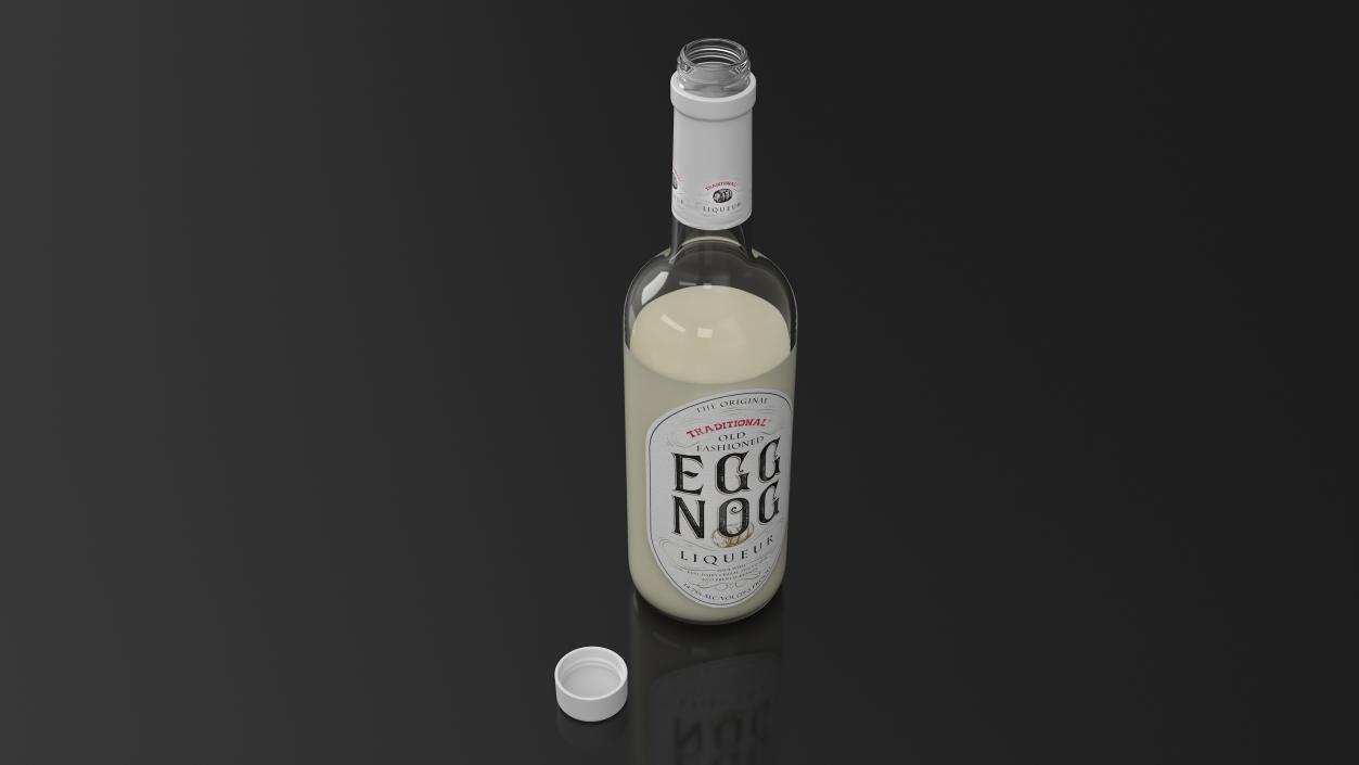 Eggnog Bottle Half Empty 3D model