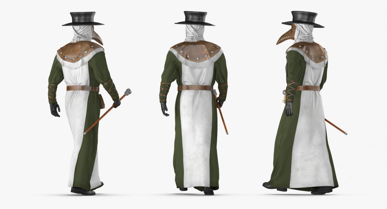 3D Plague Doctor Walking Pose