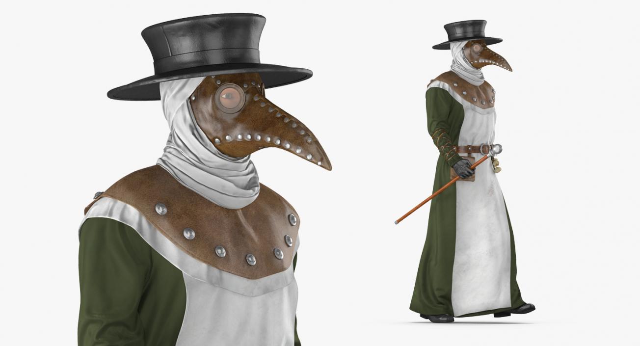 3D Plague Doctor Walking Pose