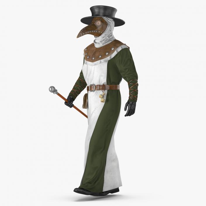 3D Plague Doctor Walking Pose