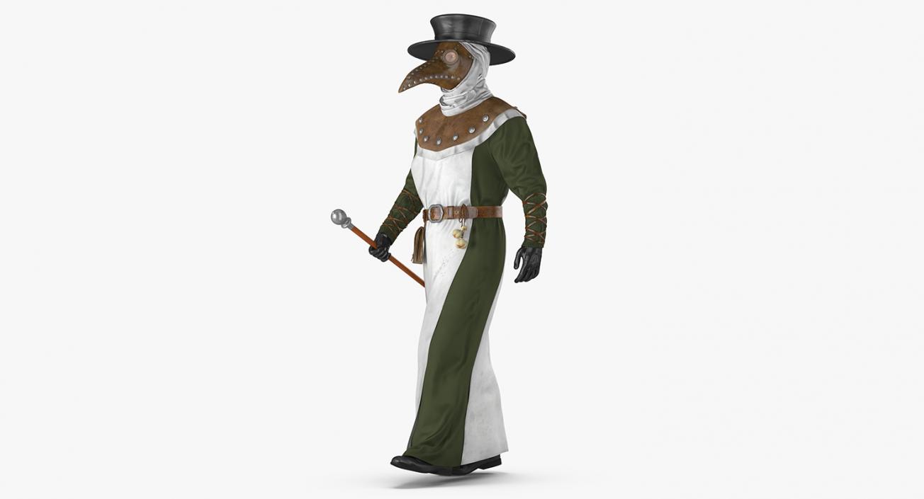 3D Plague Doctor Walking Pose