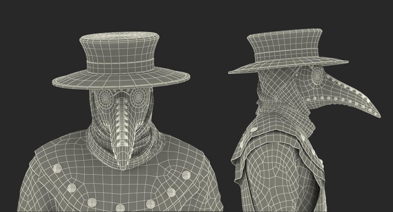 3D Plague Doctor Walking Pose