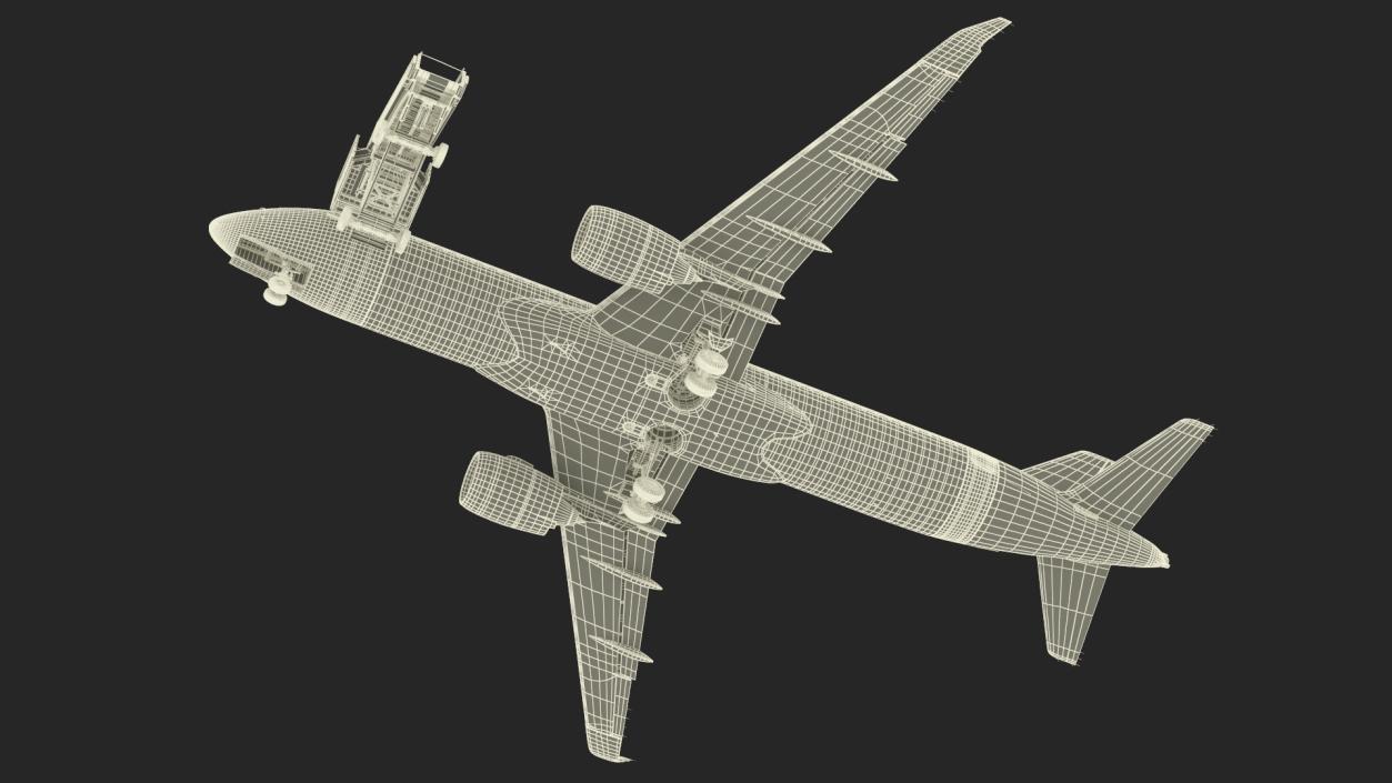 Airbus A220 with Passenger Steps 3D