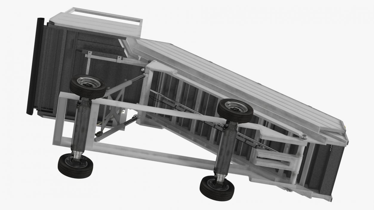 Airbus A220 with Passenger Steps 3D