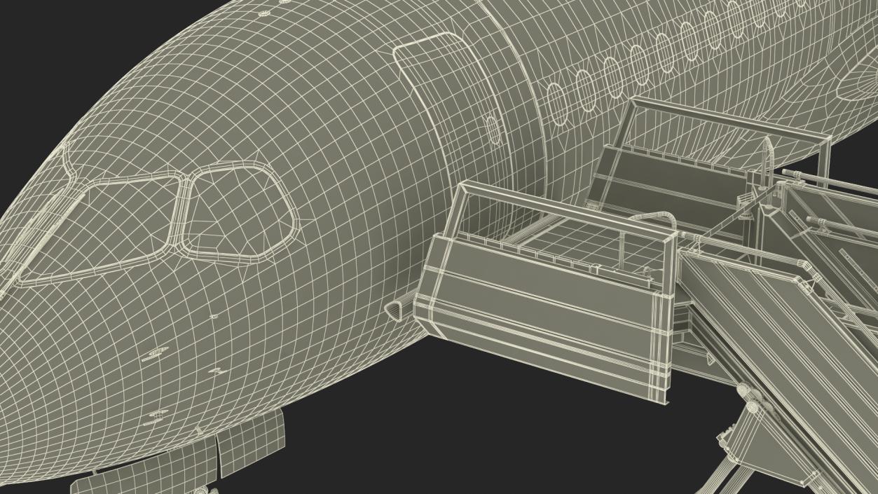 Airbus A220 with Passenger Steps 3D