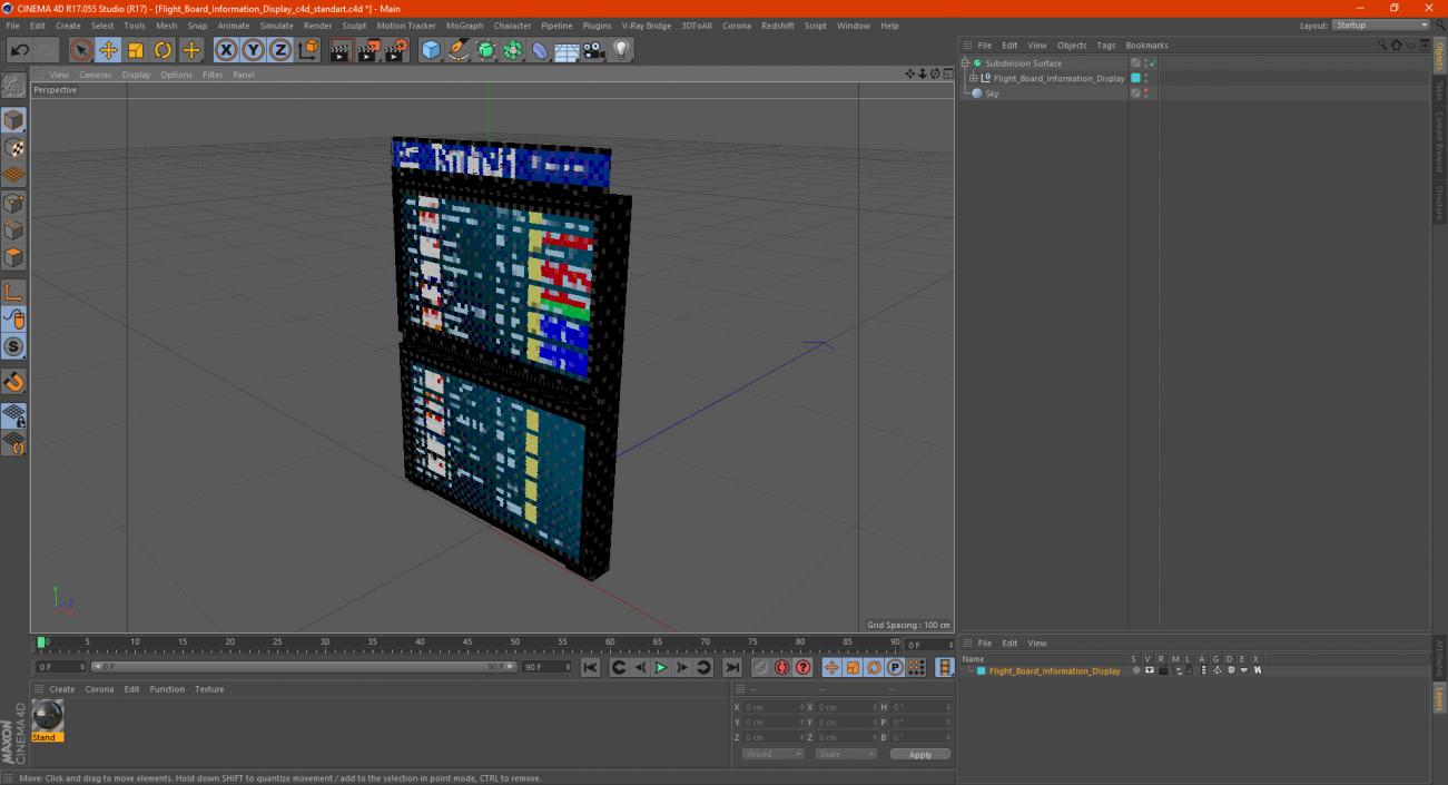 Flight Board Information Display 3D