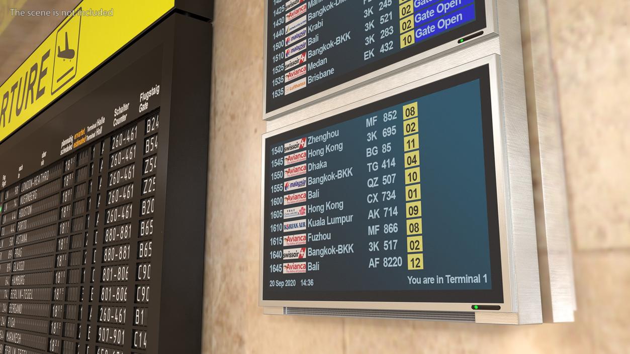 Flight Board Information Display 3D