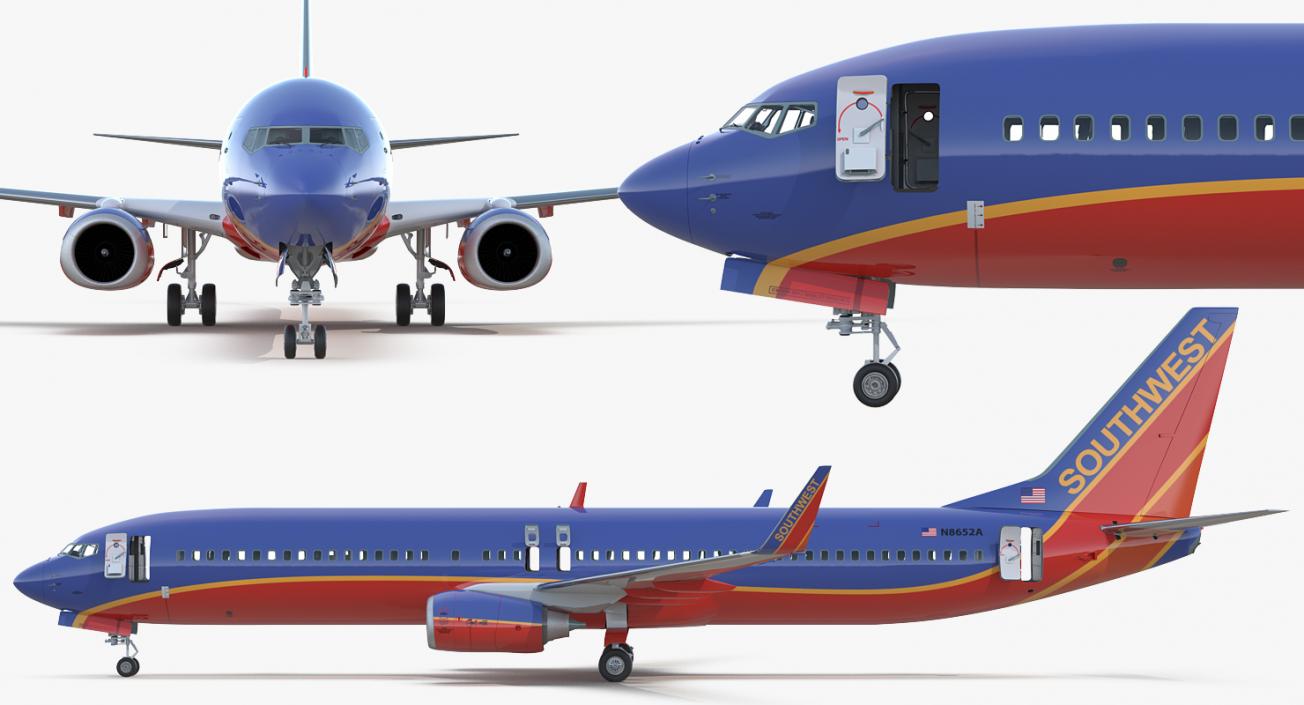 Boeing 737-900 ER Southwest Airlines with Cabin 3D