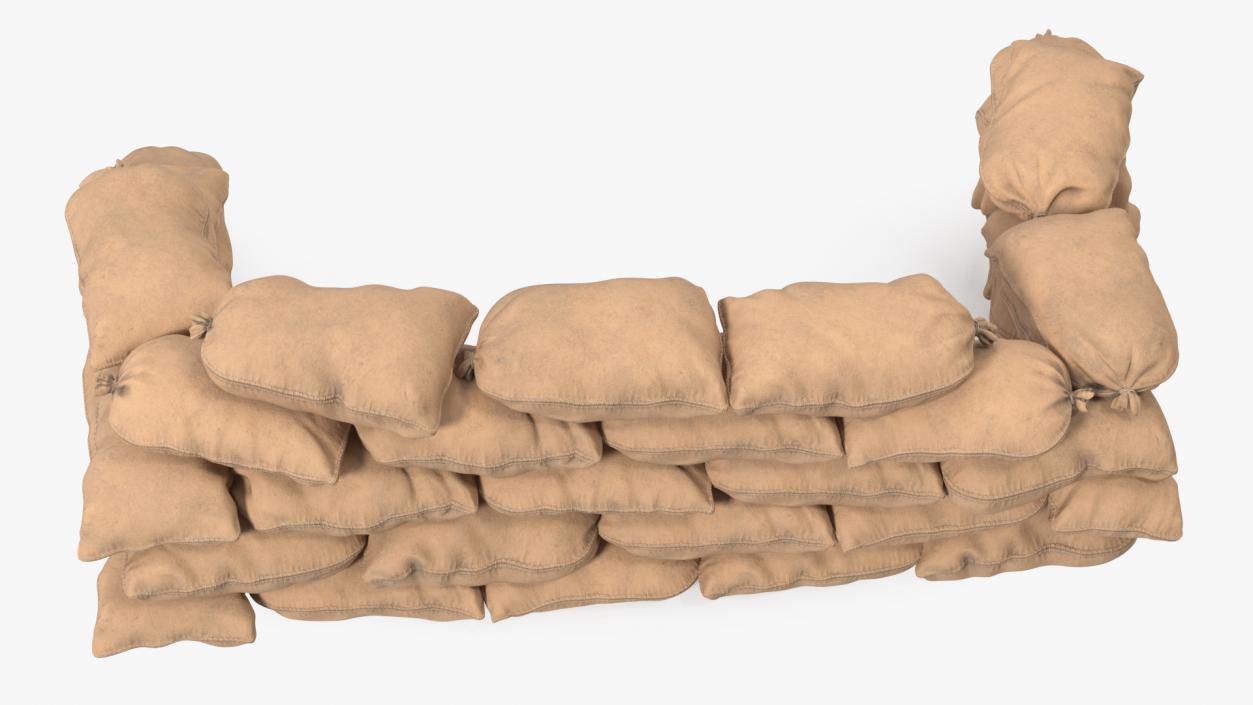 Sandbag Barricade 3D