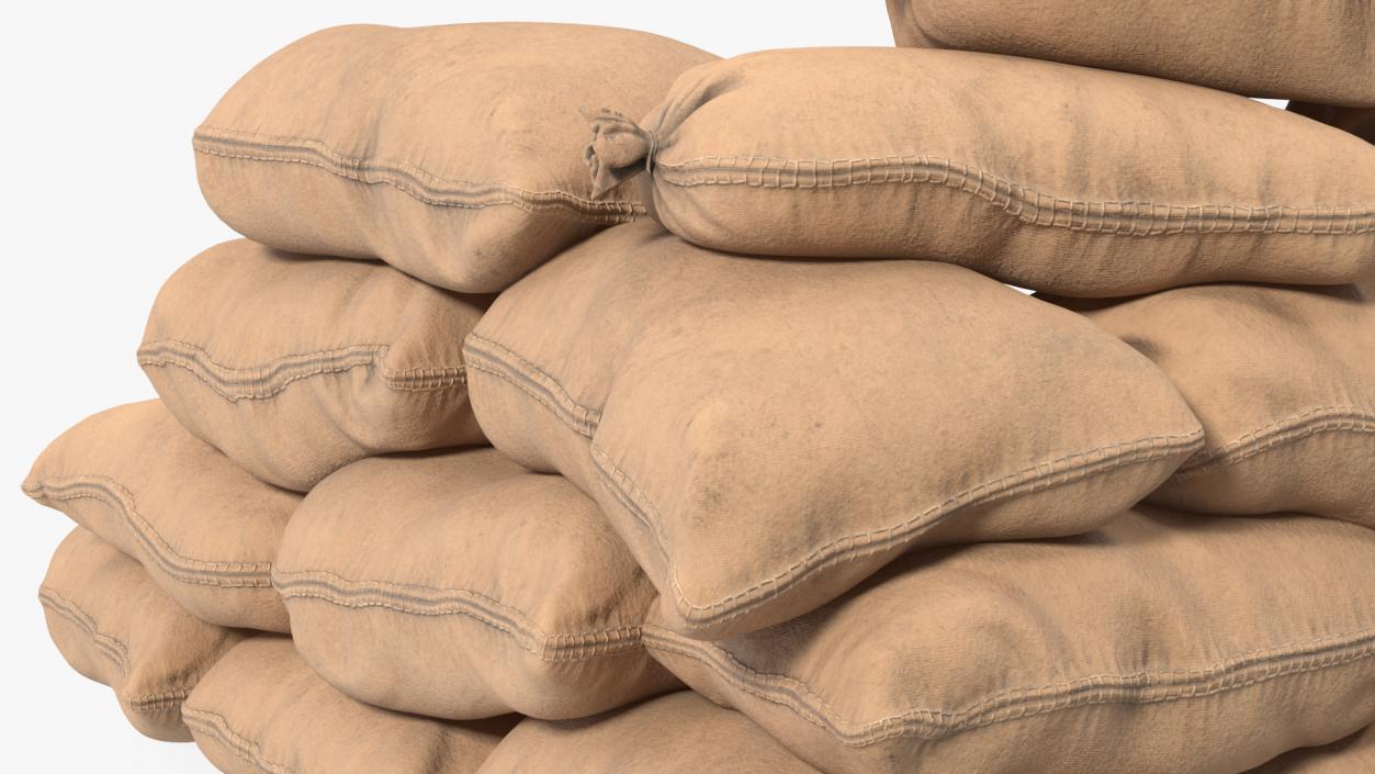 Sandbag Barricade 3D