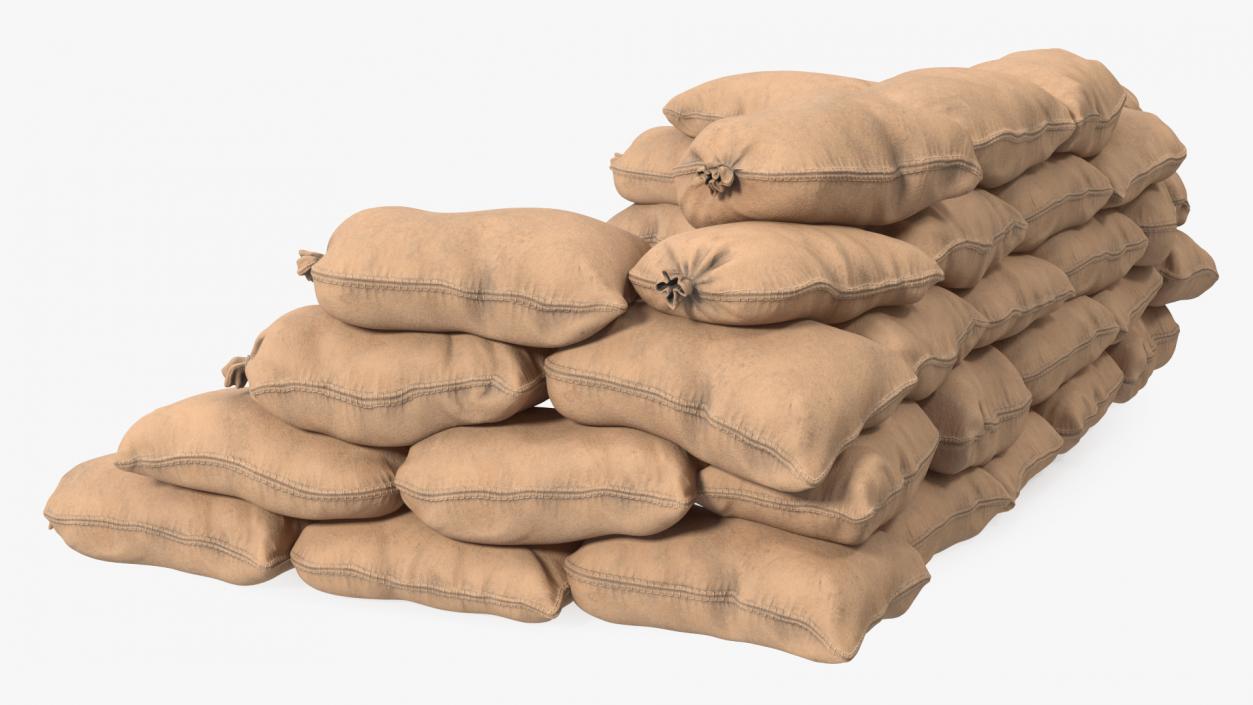 Sandbag Barricade 3D