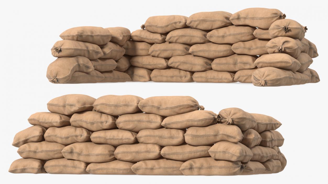 Sandbag Barricade 3D