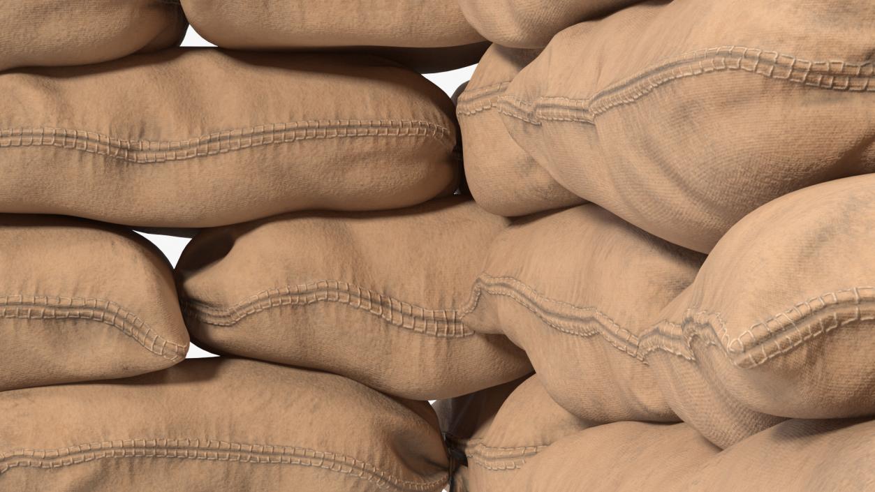 Sandbag Barricade 3D