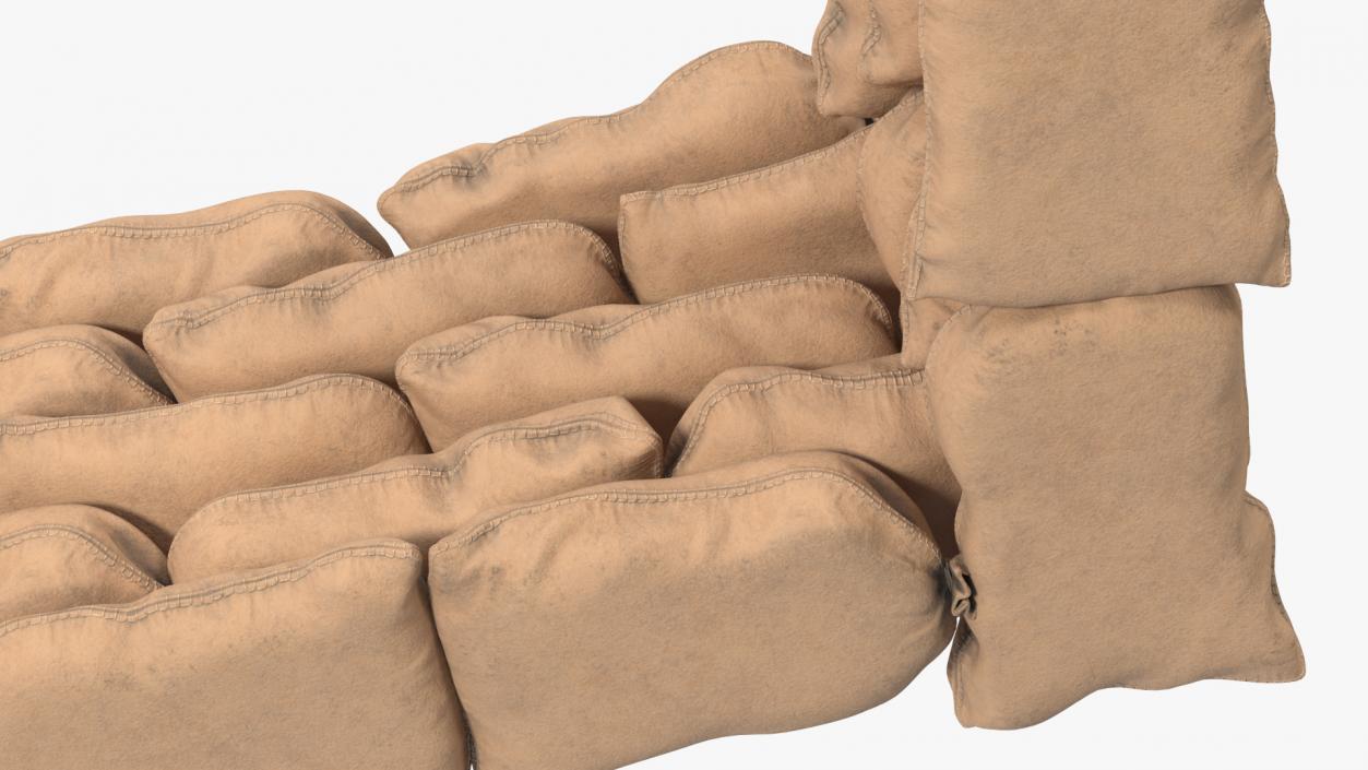 Sandbag Barricade 3D