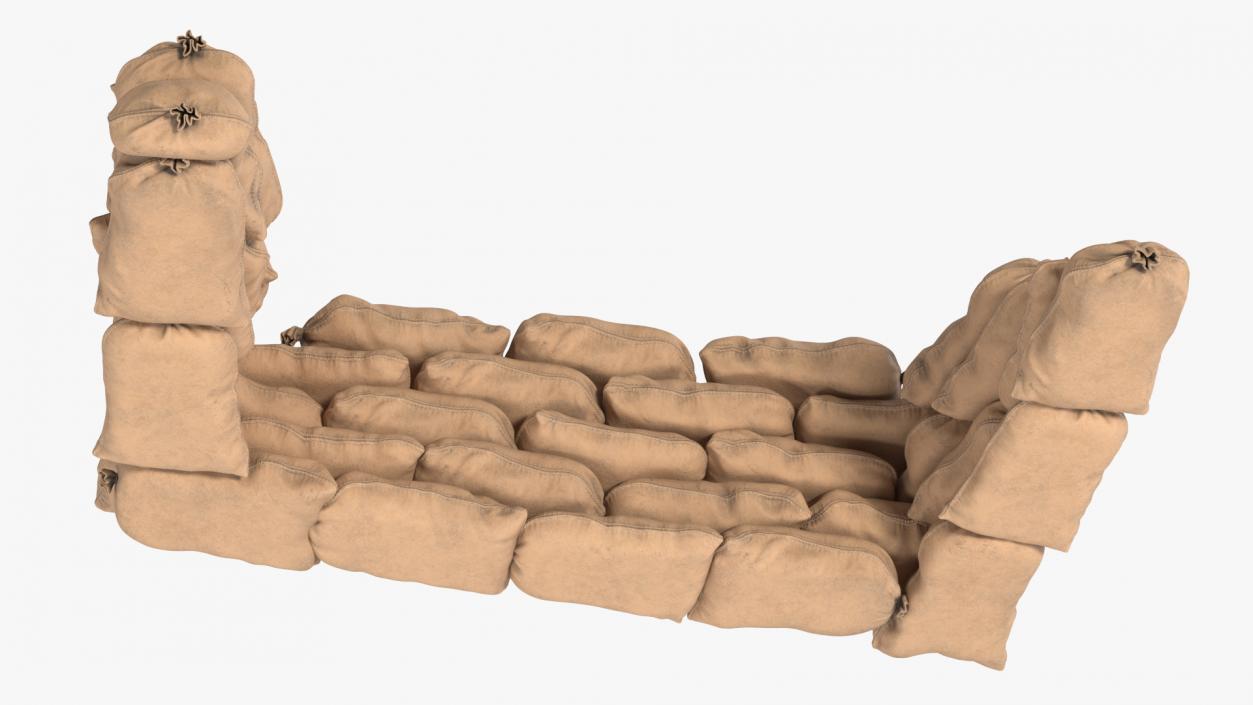 Sandbag Barricade 3D