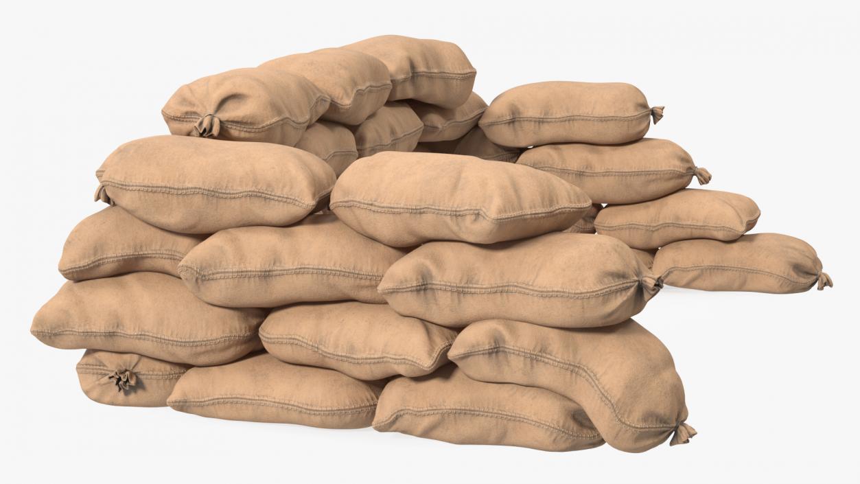 Sandbag Barricade 3D