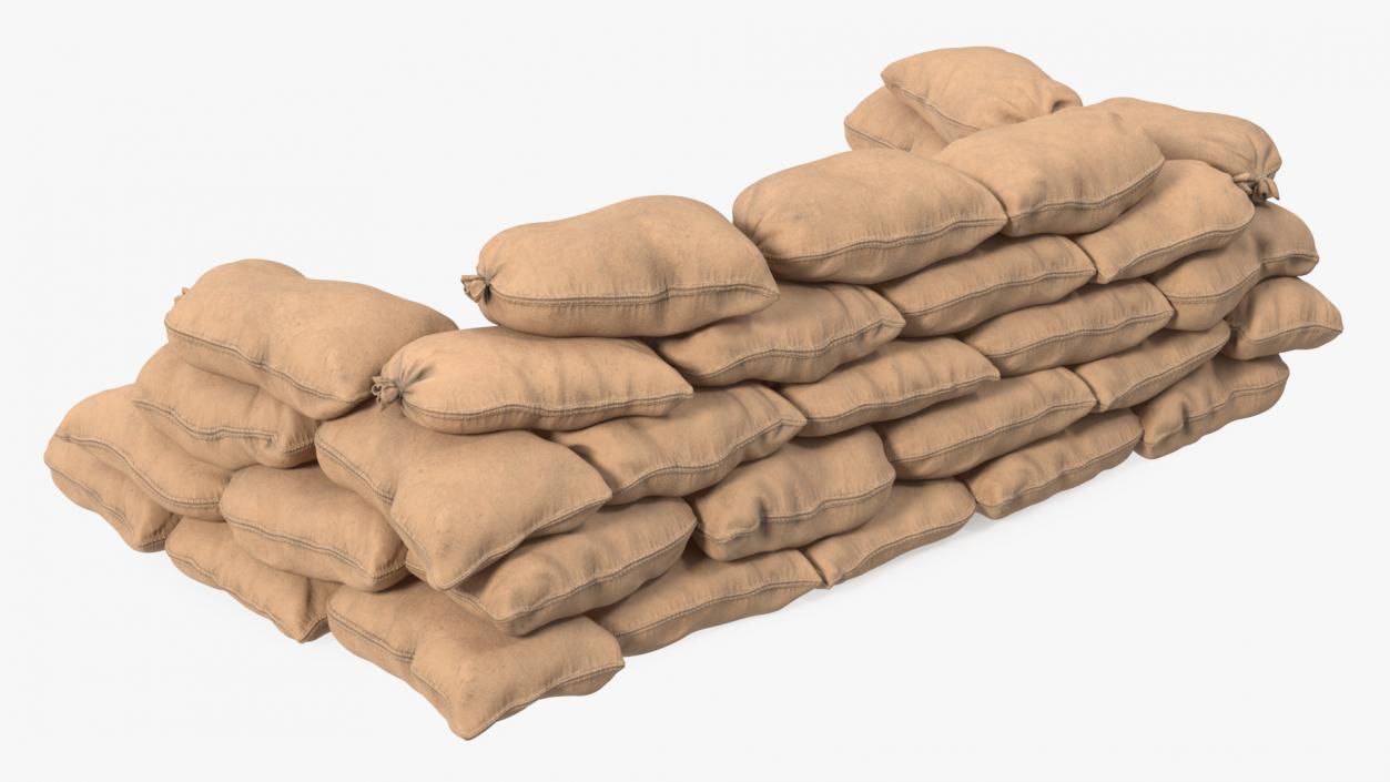 Sandbag Barricade 3D