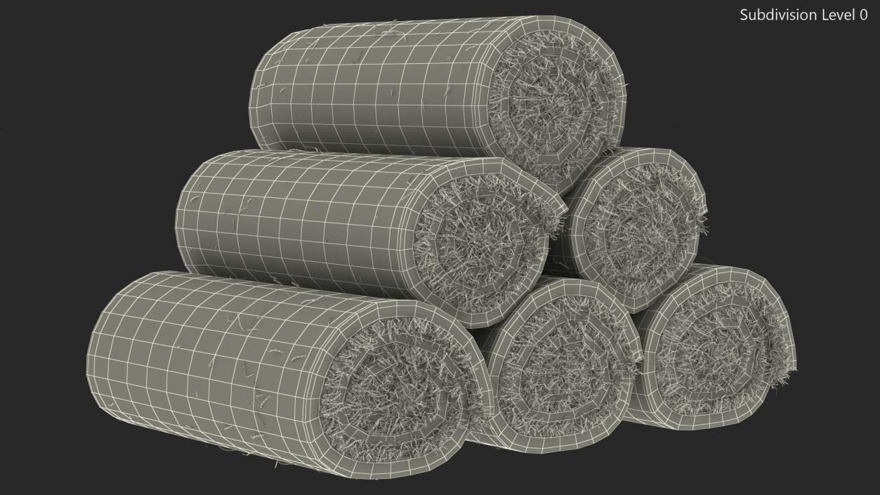 3D Rolled Lawn Small Stack model