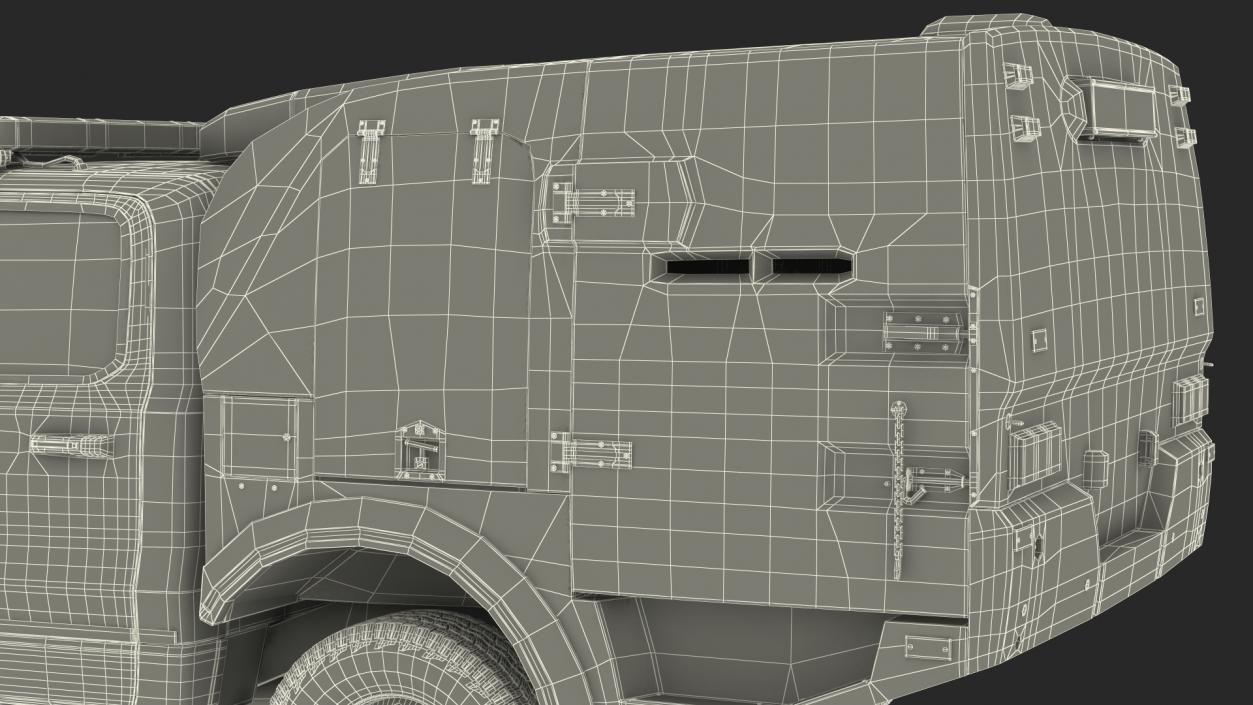 3D Police Prisoner Transport Truck Rigged model