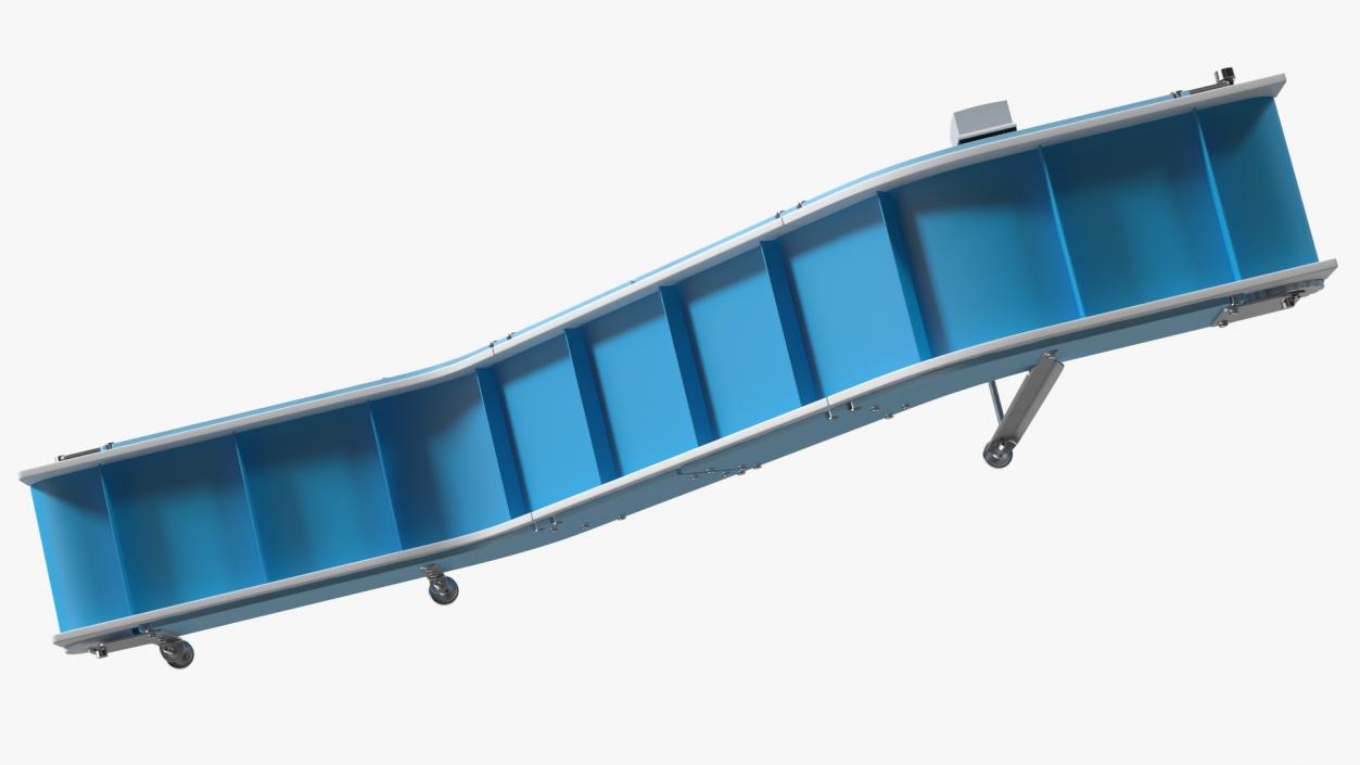 3D Incline Conveyor Rigged model