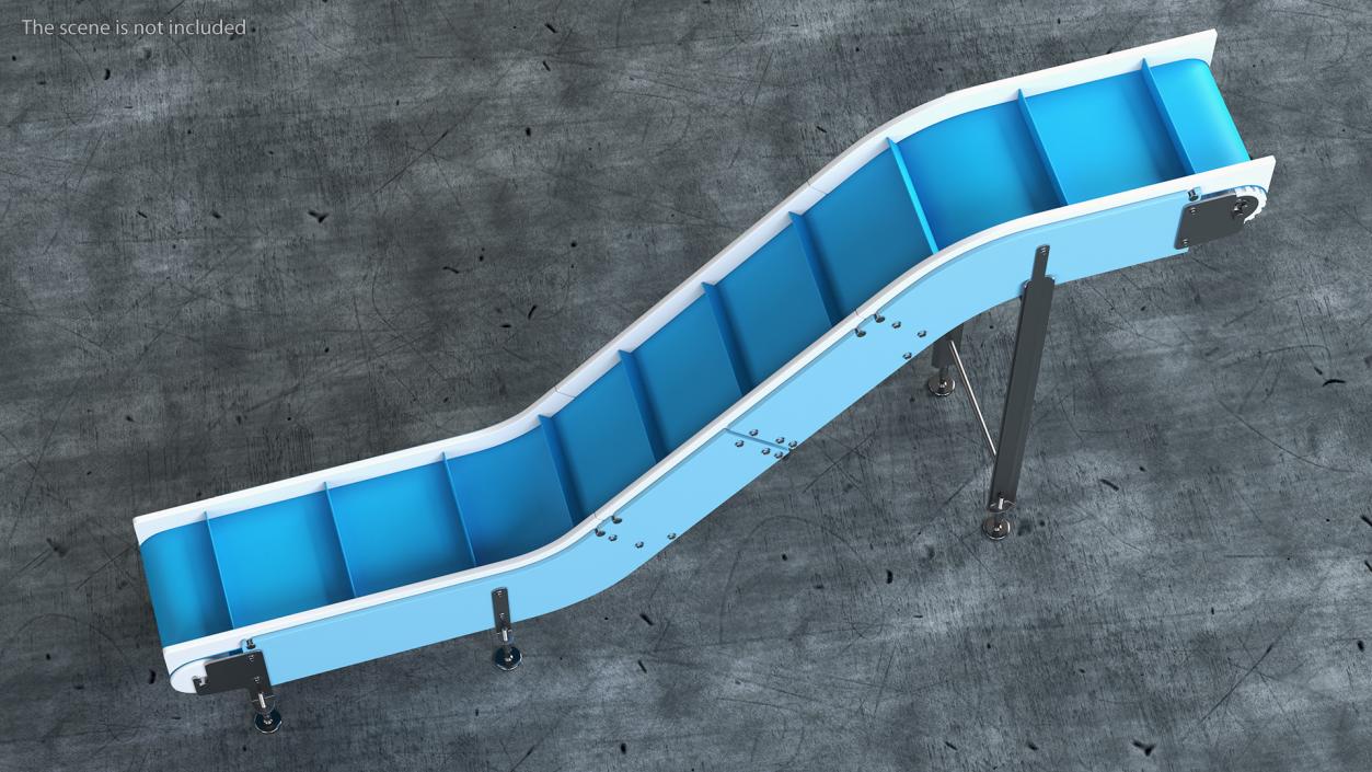 3D Incline Conveyor Rigged model