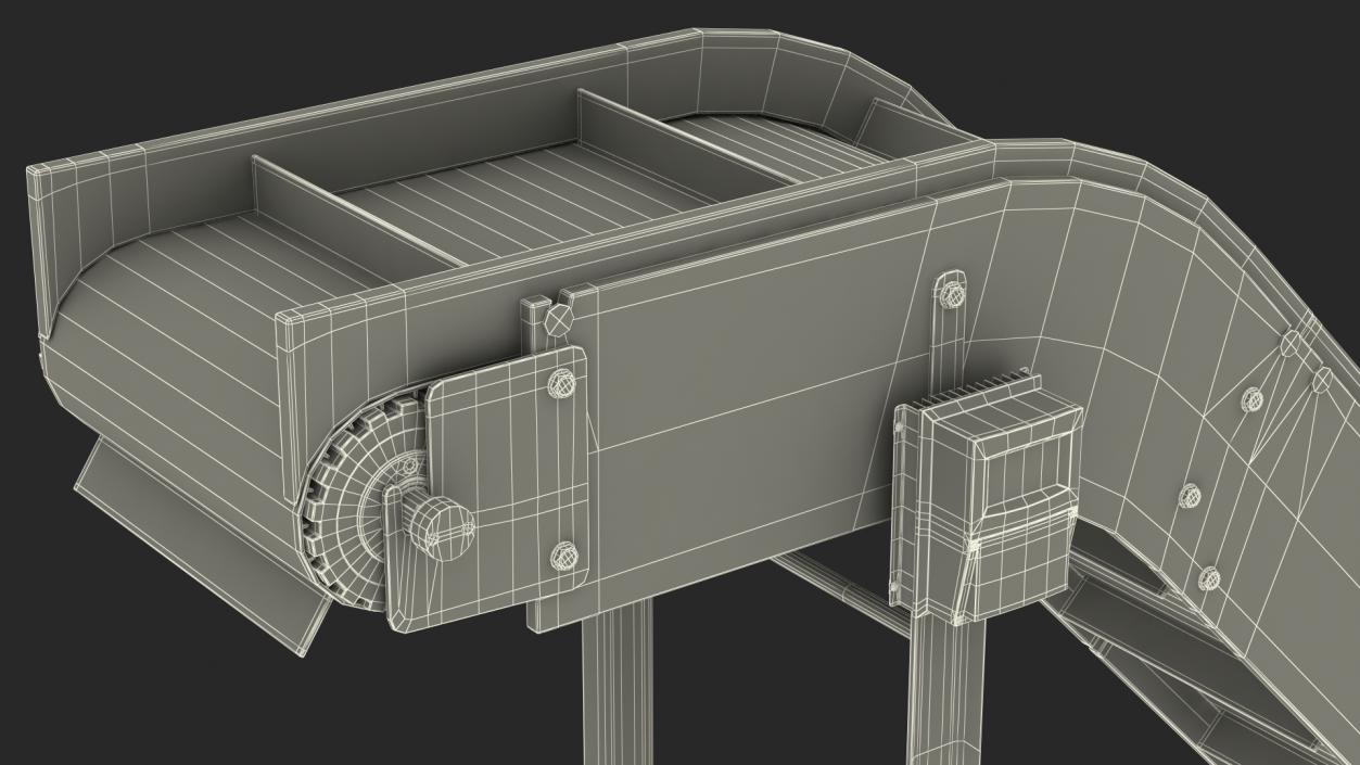 3D Incline Conveyor Rigged model