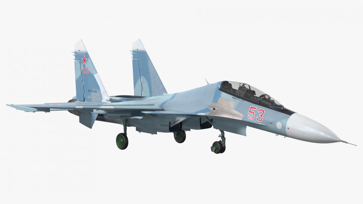 Su-30 Rigged 3D