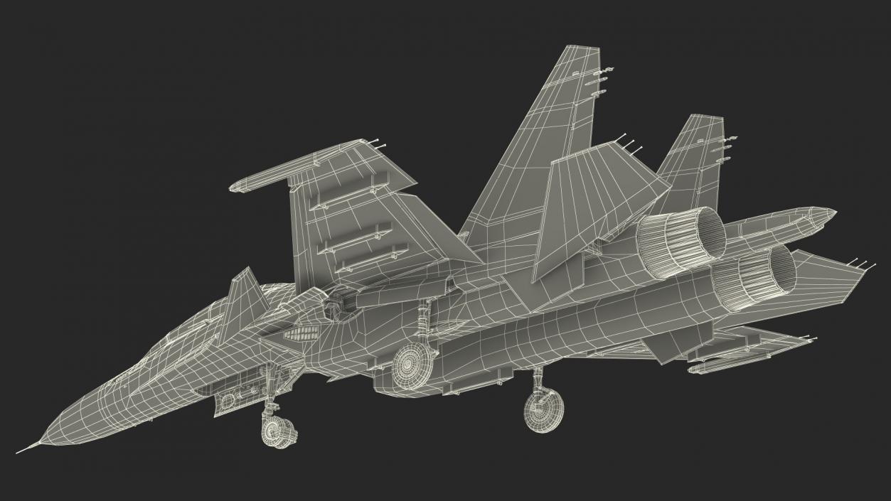 Su-30 Rigged 3D