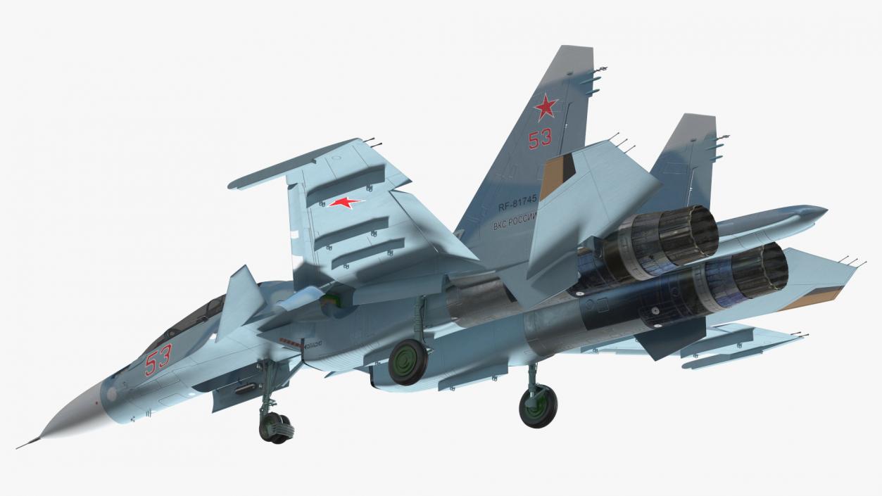 Su-30 Rigged 3D