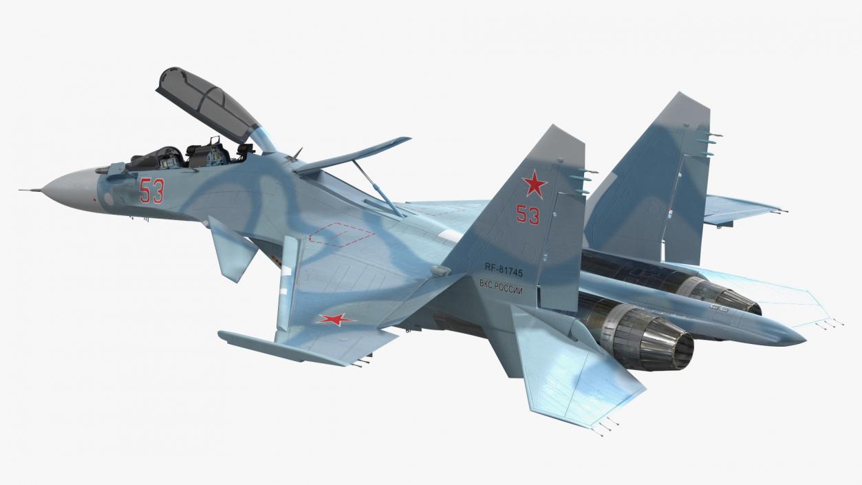 Su-30 Rigged 3D