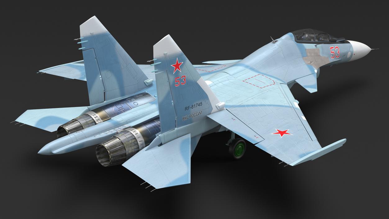 Su-30 Rigged 3D