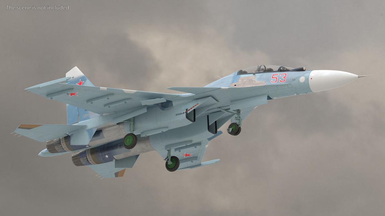 Su-30 Rigged 3D