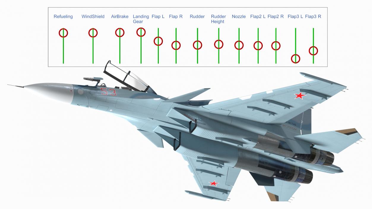 Su-30 Rigged 3D